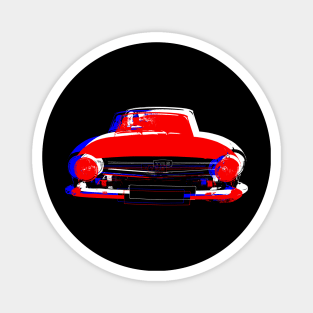 Triumph TR6 1970s classic British sports car monoblock red white blue Magnet